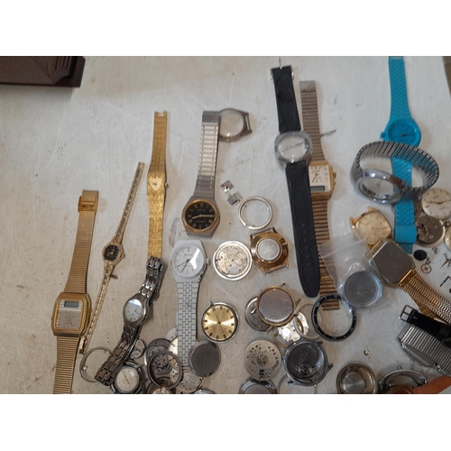 391 - Assorted vintage and modern wristwatches some spares and repairs