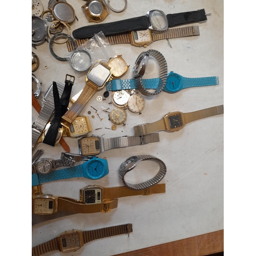 391 - Assorted vintage and modern wristwatches some spares and repairs