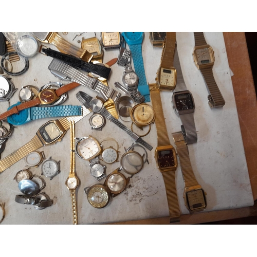 391 - Assorted vintage and modern wristwatches some spares and repairs