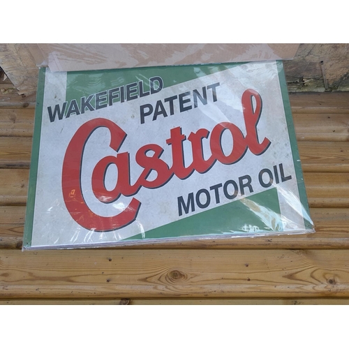 407 - Vintage style painted metal sign 70 cms x 50 cms :