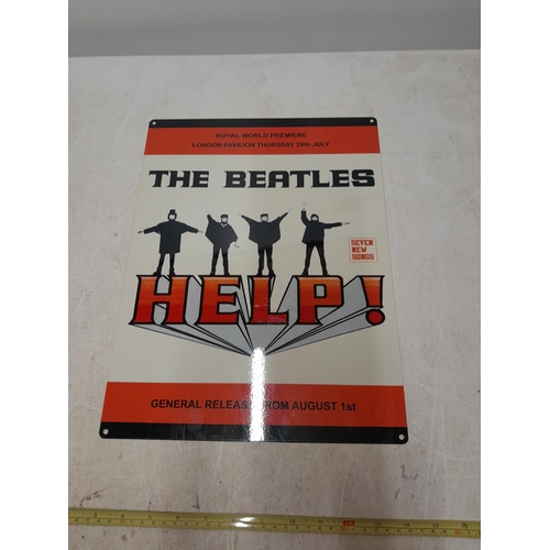 417 - Painted metal Beatles sign