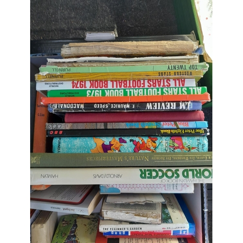 3 - Box of childrens annuals, Ladybirds and other books