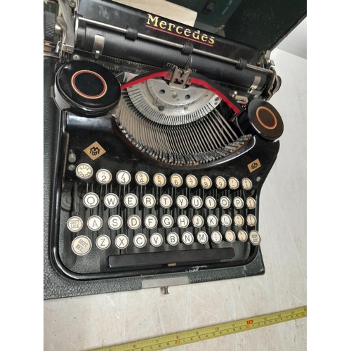 20 - Vintage Mercedes typewriter in hardboard box