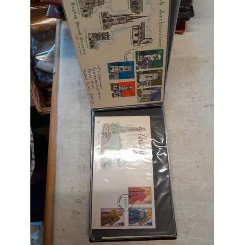 49 - Large array of First Day Stamp covers from the late 1960s onwards in various albums