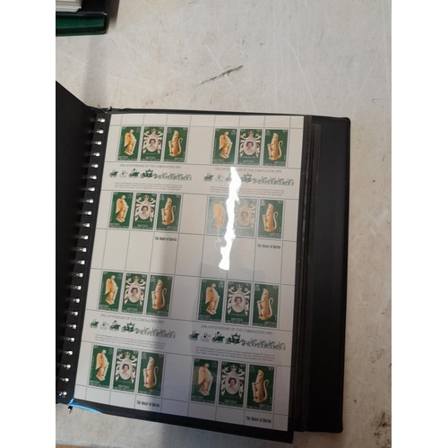 51 - Stamps : QEII stamps mint in stock book, very sparsely filled 25th Anniversary of Coronation of QEII... 