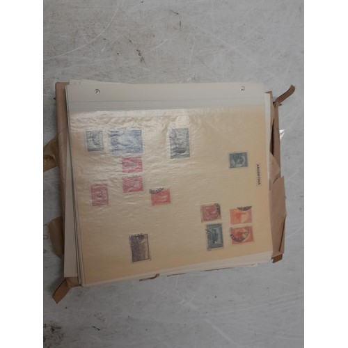 55 - Box of loose stamps, kiloware, first day covers, album sheets of mint and used stamps, kiloware and ... 