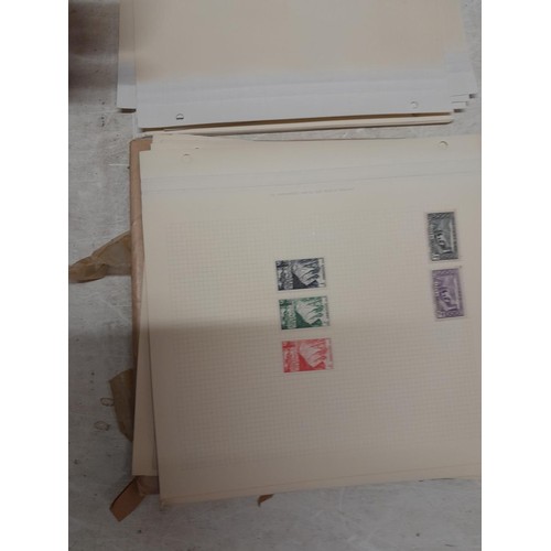 55 - Box of loose stamps, kiloware, first day covers, album sheets of mint and used stamps, kiloware and ... 