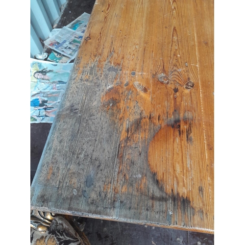 92 - 20th century pine kitchen table 80 