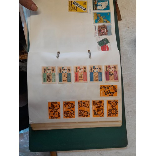 112 - Albums of First Day Stamp Covers from the late 1960s onwards, 3 x album of matchbox labels etc.