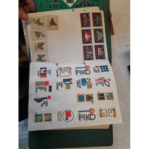 112 - Albums of First Day Stamp Covers from the late 1960s onwards, 3 x album of matchbox labels etc.