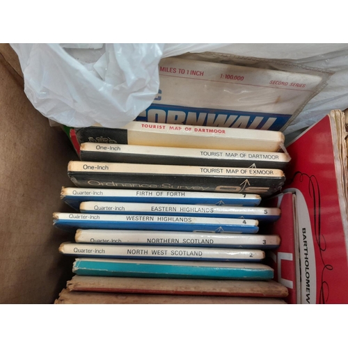 117 - Box of assorted OS maps