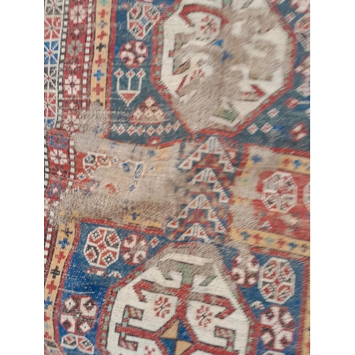 123 - Well worn 20th century Persian hand woven rug