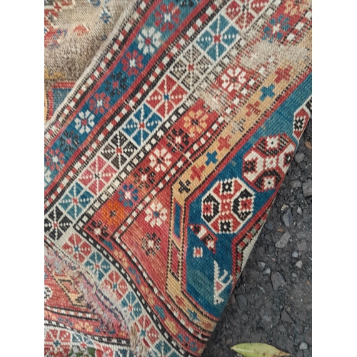 123 - Well worn 20th century Persian hand woven rug