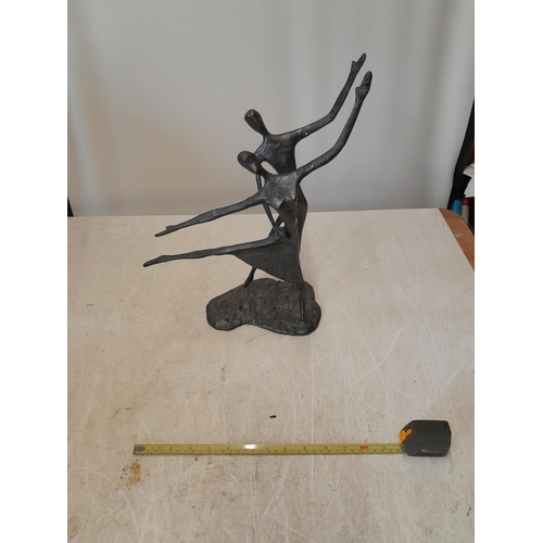 156 - Cast metal sculpture of Ballet Dancers