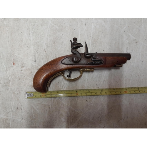 170 - 20th century copy of 19th century flintlock pocket pistol