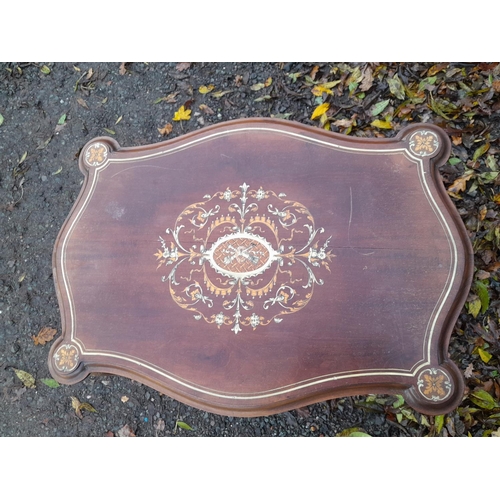 173 - Early 20th century inlaid mahogany lozenge top table