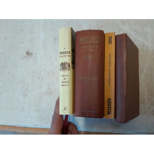 222 - 4 x Wisden volumes including 1941 & 1943