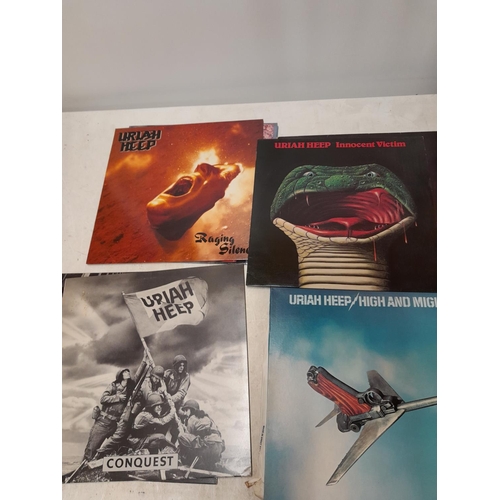 268 - 9 x vinyl record albums : Todd Rundgren Utopia Ra with insert, Uriah Heep Raging Silence NOT picture... 