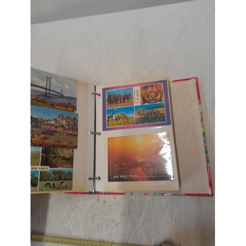 305 - Postcards : approx 188 foreign and British multithematic cards in a photograph album, condition vari... 