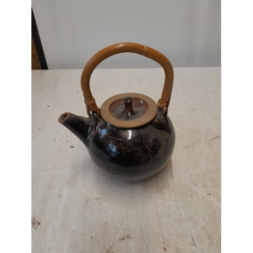 456 - St Ives Pottery tea kettle