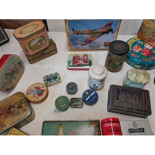 1 - Collection of various vintage tins