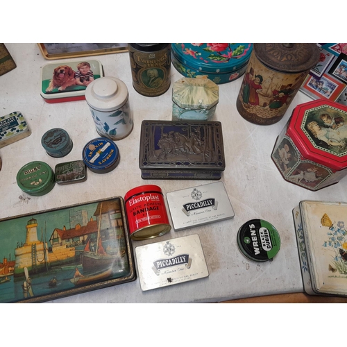 1 - Collection of various vintage tins