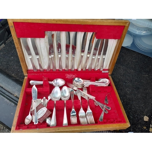 65 - Canteen of plated cutlery