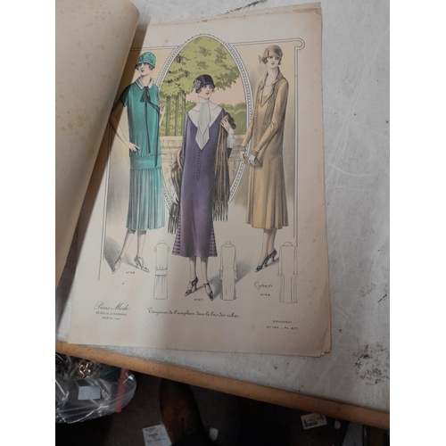 88 - 9 x pages of vintage fashion designs from contemporary magazine