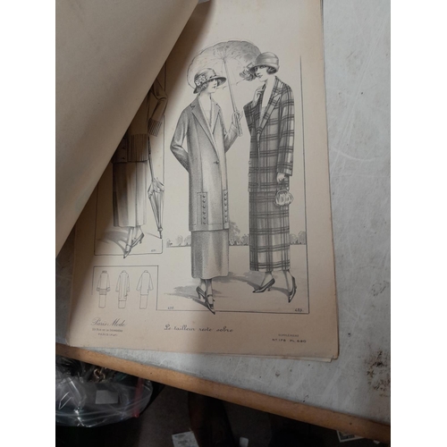 88 - 9 x pages of vintage fashion designs from contemporary magazine