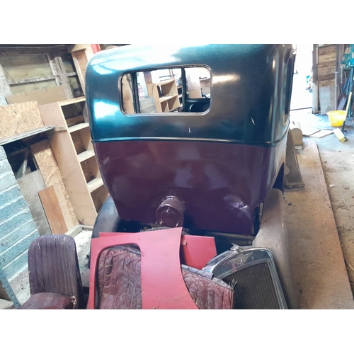 235 - 1934 Austin Seven saloon 885 cc petrol reg YD 8485, three former keepers with some paperwork and V5 ... 