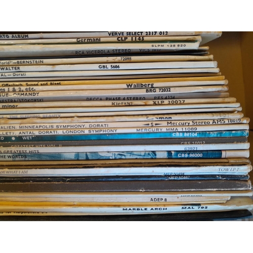 331 - Box of vinyl record albums : mainly classical, stereo press included