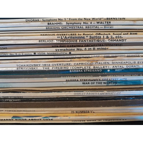 331 - Box of vinyl record albums : mainly classical, stereo press included