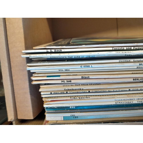 331 - Box of vinyl record albums : mainly classical, stereo press included