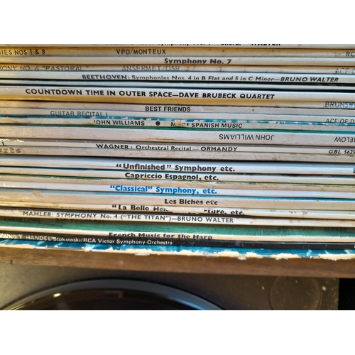 332 - Box of  vinyl record albums : mainly classical some stereo press included