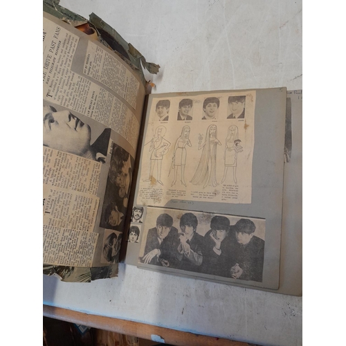 31 - NEMS Enterprises Beatles scrap book full of Beatles newspaper cuttings and related material