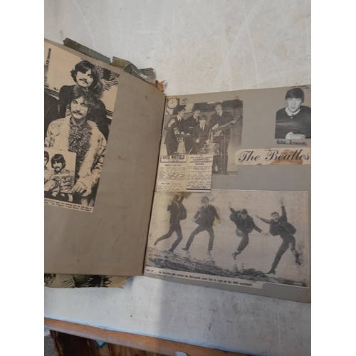 31 - NEMS Enterprises Beatles scrap book full of Beatles newspaper cuttings and related material