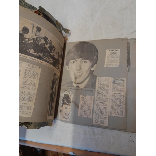 31 - NEMS Enterprises Beatles scrap book full of Beatles newspaper cuttings and related material