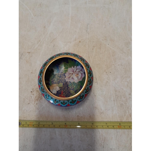 9 - Vintage Chinese cloisonné dish