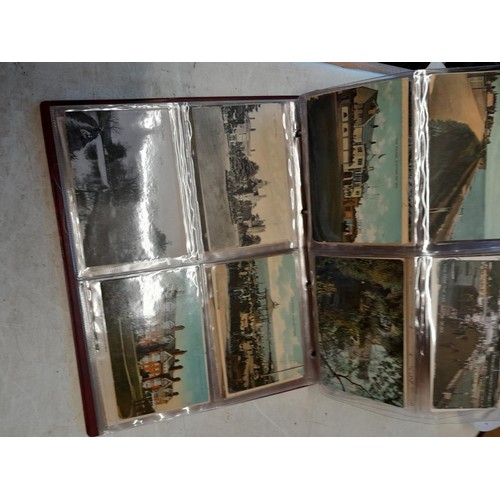 159 - Post Office Postcard album full of early - mid 20th century black and white and coloured postcards U... 