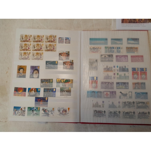 171 - Modern album of loose mint and used stamps of UK, sheet of mint 1/2 D stamps & stamp coin cover