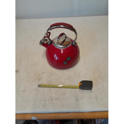 228 - Prestige enamel kettle, note chips