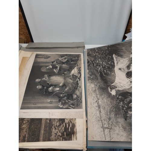 232 - A folio of Victorian and Edwardian prints, some black and white larger format photograph, military a... 