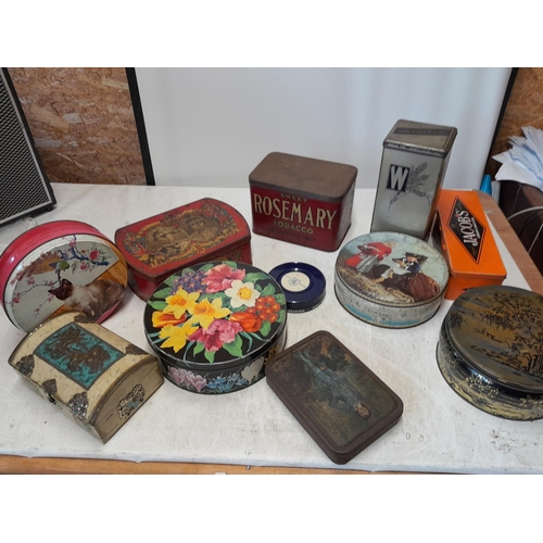 257 - Collection of various vintage tins