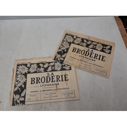 306 - 2 x La Broderie French sewing papers from the 1950s