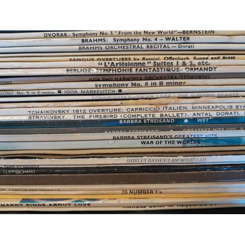 381 - Box of vinyl record albums : mainly classical, stereo press included