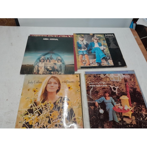 383 - 8 x  vinyl record albums : Judy Collins, Strawbs self titled and others