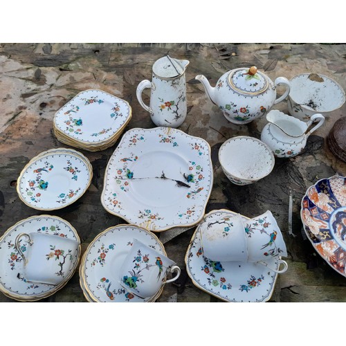 241 - Decorative china : Tuscan tea set, damaged willow pattern plate and other decorative china etc.