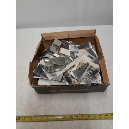 573 - box of train related black and white photographs