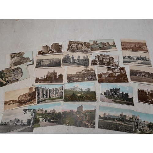 585 - Postcards : 38 coloured and black & white cards from early - mid 20th century all relating to Castle... 