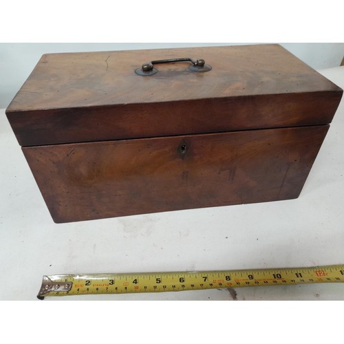 15 - 19th century mahogany tea caddy